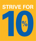 Strive for 10 Percent